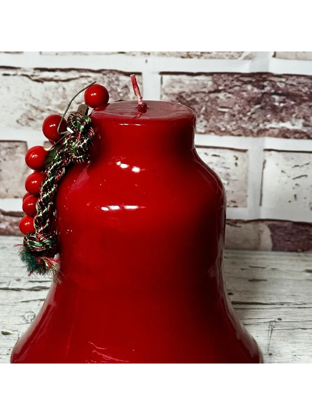 NOS! Vintage 1970’s PAUL HOGE Wax Red Christmas Bell Candle 6” Made In U.S.A.